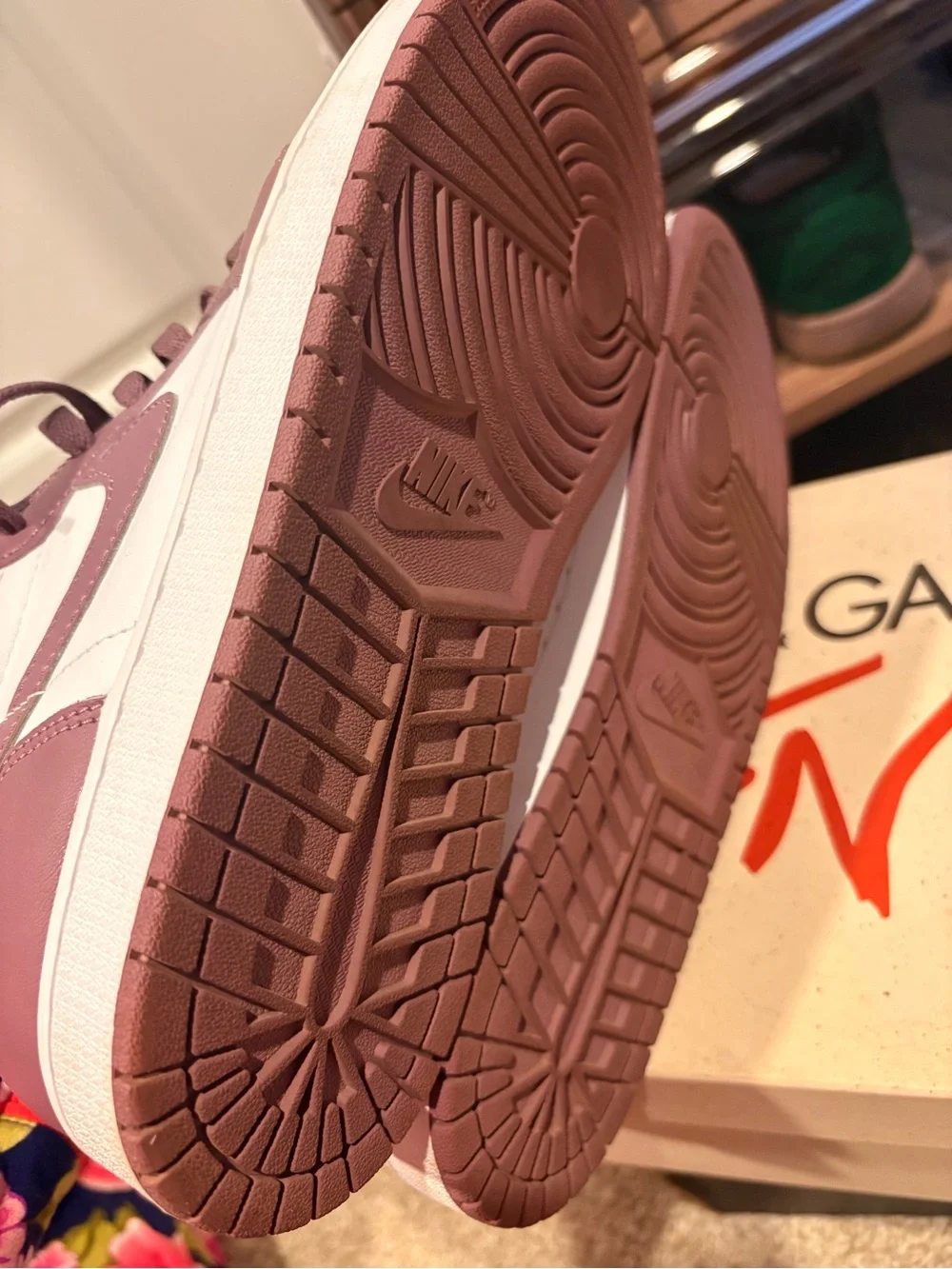 Men’s Jordan 1s Mauve and White